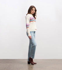 Pointelle Wave Sweater - Summer Sky Ripple | Hatley Outlet Women