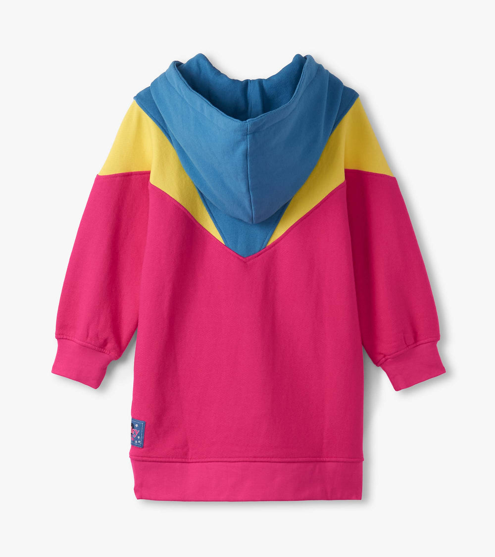 Girls Half-Zip Retro Color Block Dress | Hatley