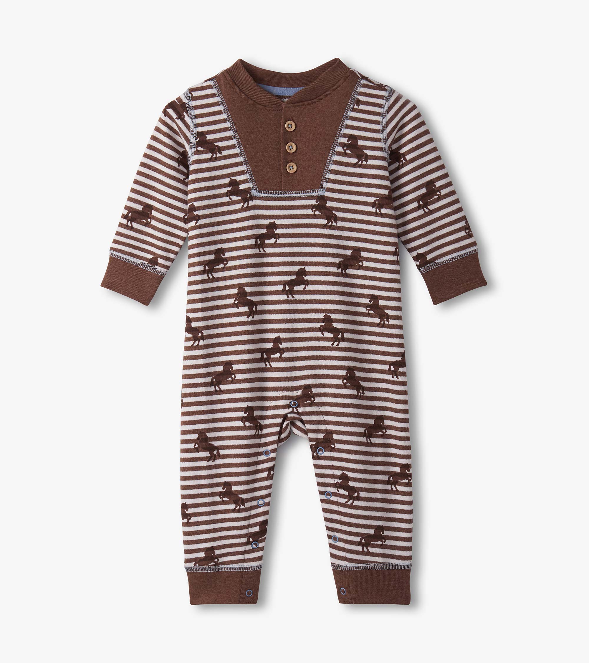 Baby Boys Ranch Horses Button Yoke Romper | Hatley Onsale Baby & Toddler
