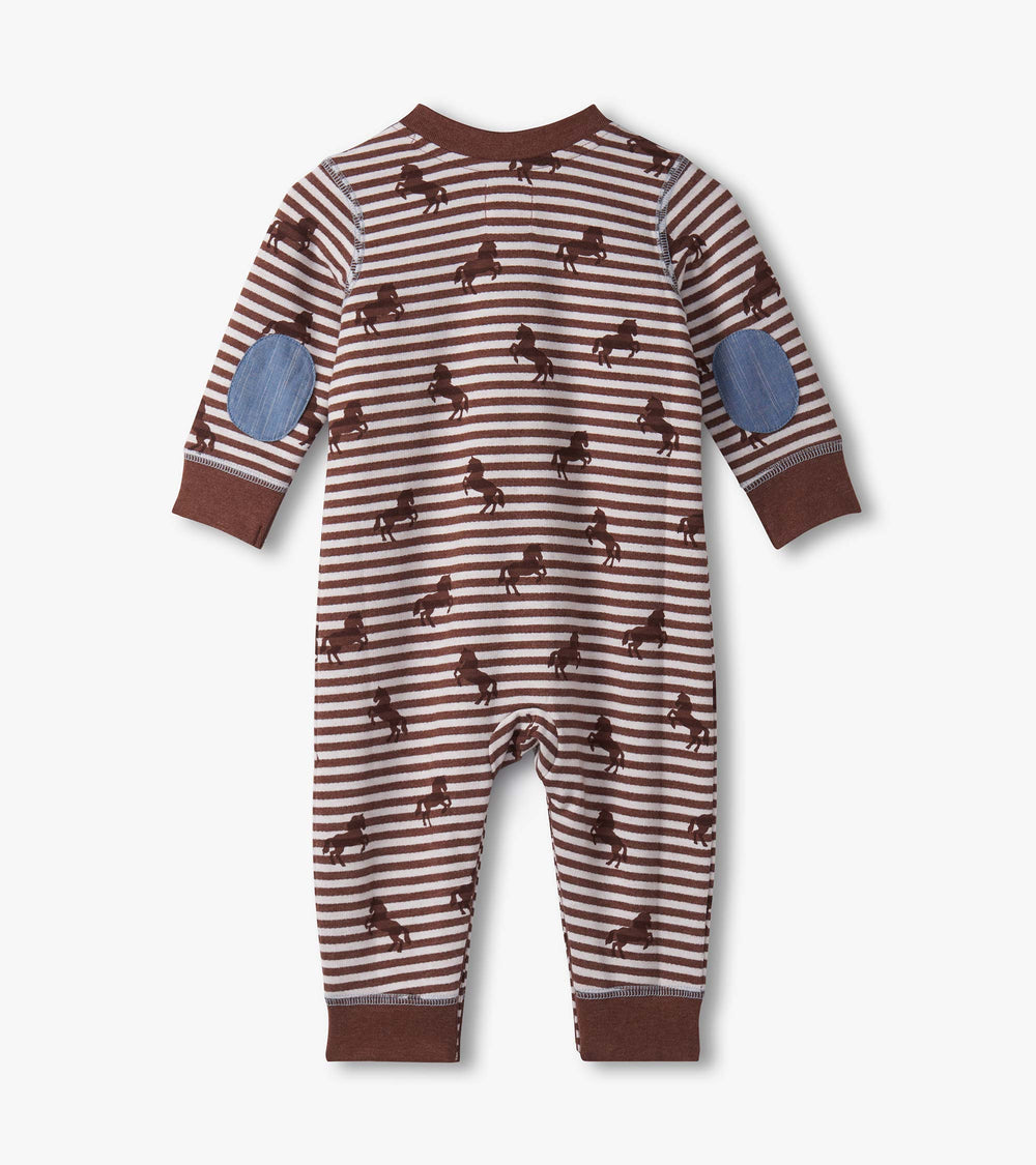 Baby Boys Ranch Horses Button Yoke Romper | Hatley Onsale Baby & Toddler