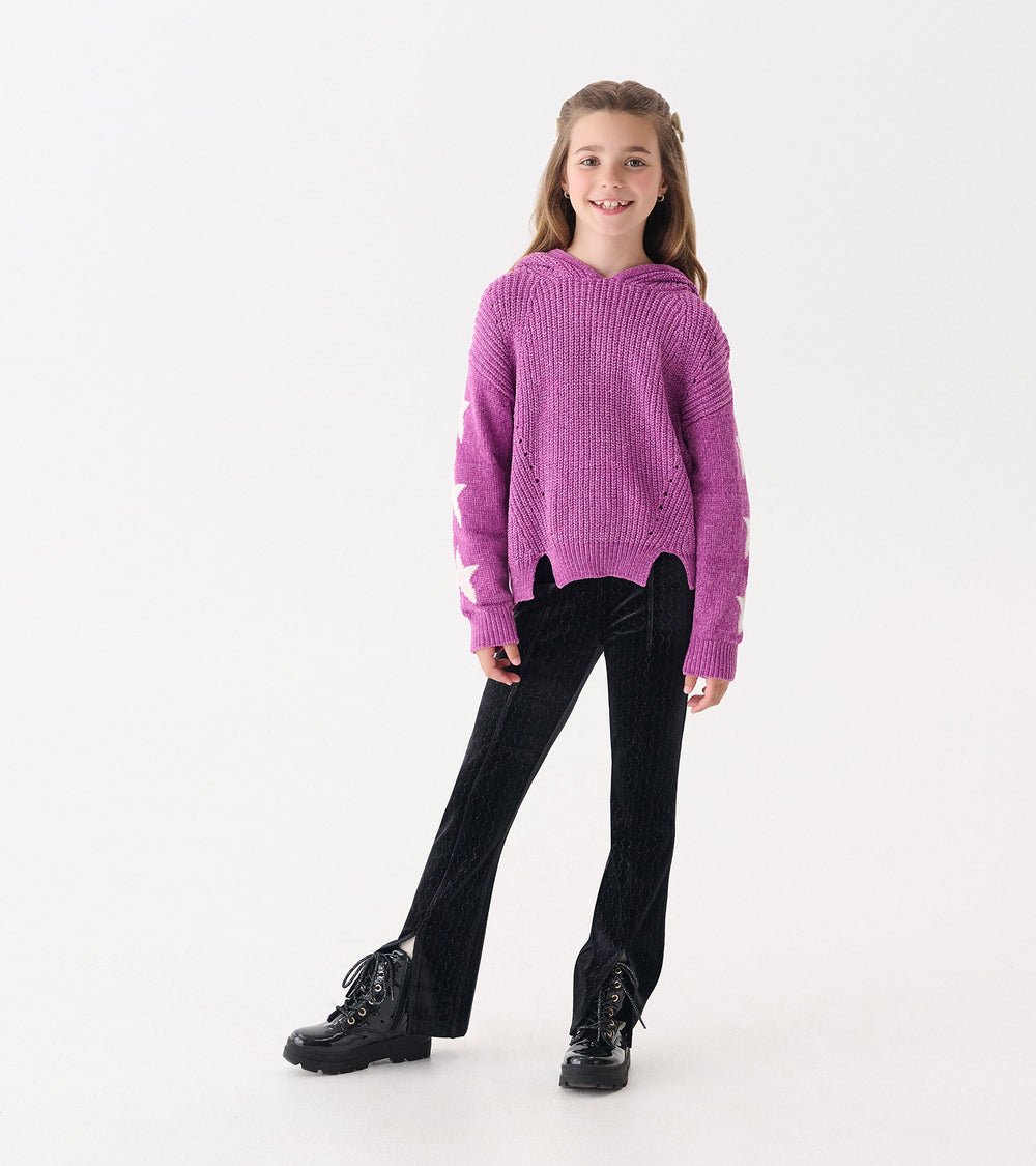 Girls Radiant Orchid Chenille Pullover Sweater | Hatley Outlet Girls