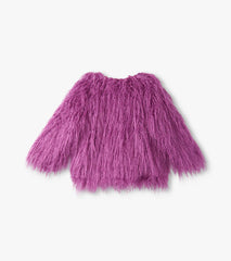 Girls Radiant Orchid Mongolian Faux Fur Topper | Hatley Discount Girls