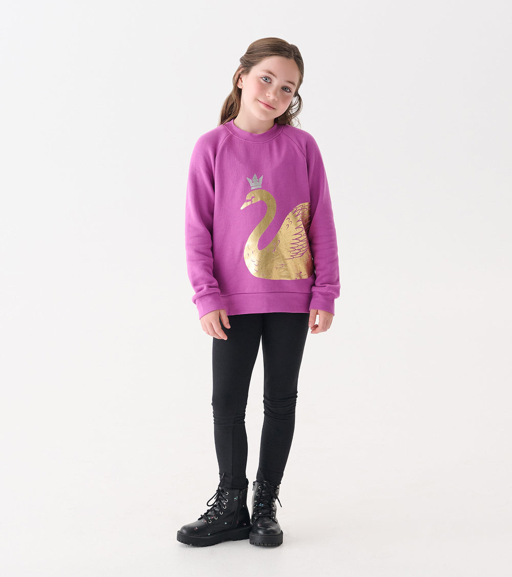 Girls Swan Slouchy Pullover | Hatley Sale Girls