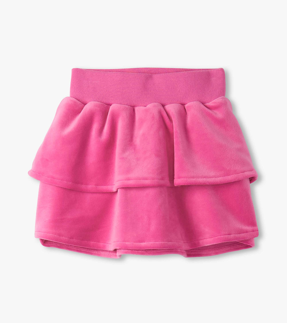 Girls Raspberry Rose Velour Skirt | Hatley Discount Girls