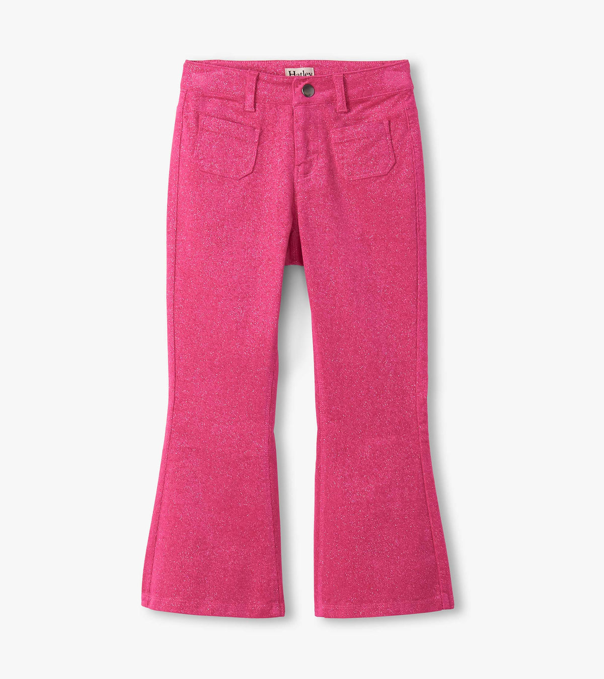 Girls Raspberry Rose Patch Pocket Flared Pants | Hatley For Girls