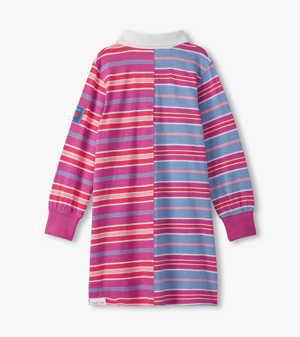 Girls Mixed Stripes Polo Dress | Hatley