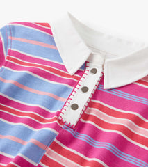 Girls Mixed Stripes Polo Dress | Hatley