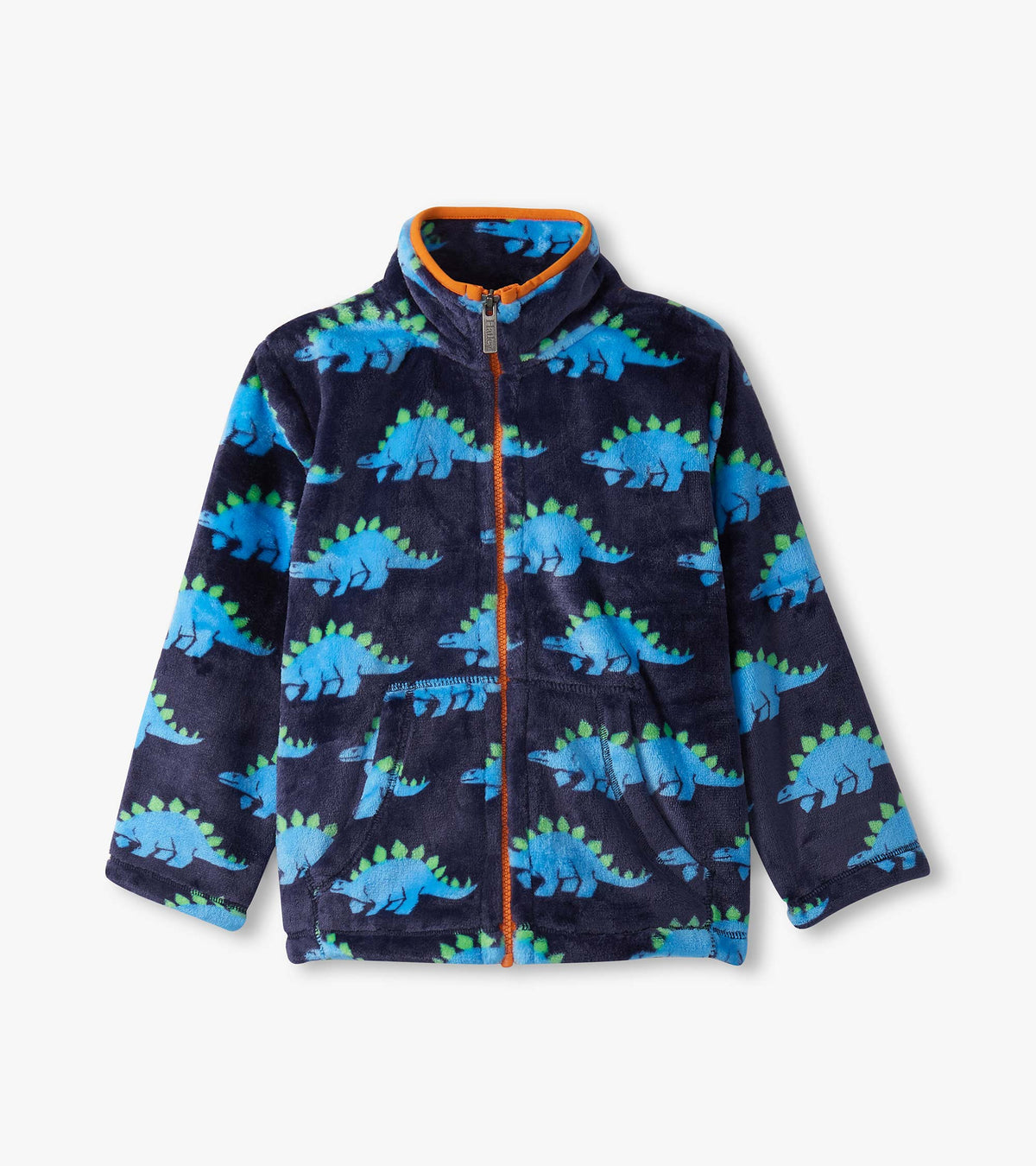 Boys Stegosaurus Fuzzy Fleece Zip-Up Jacket | Hatley Sale Boys