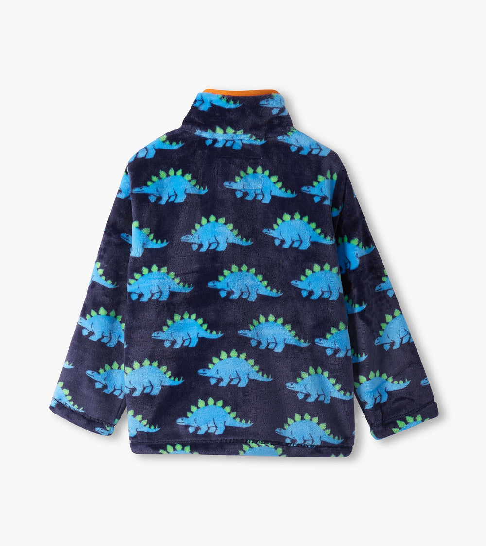 Boys Stegosaurus Fuzzy Fleece Zip-Up Jacket | Hatley Sale Boys