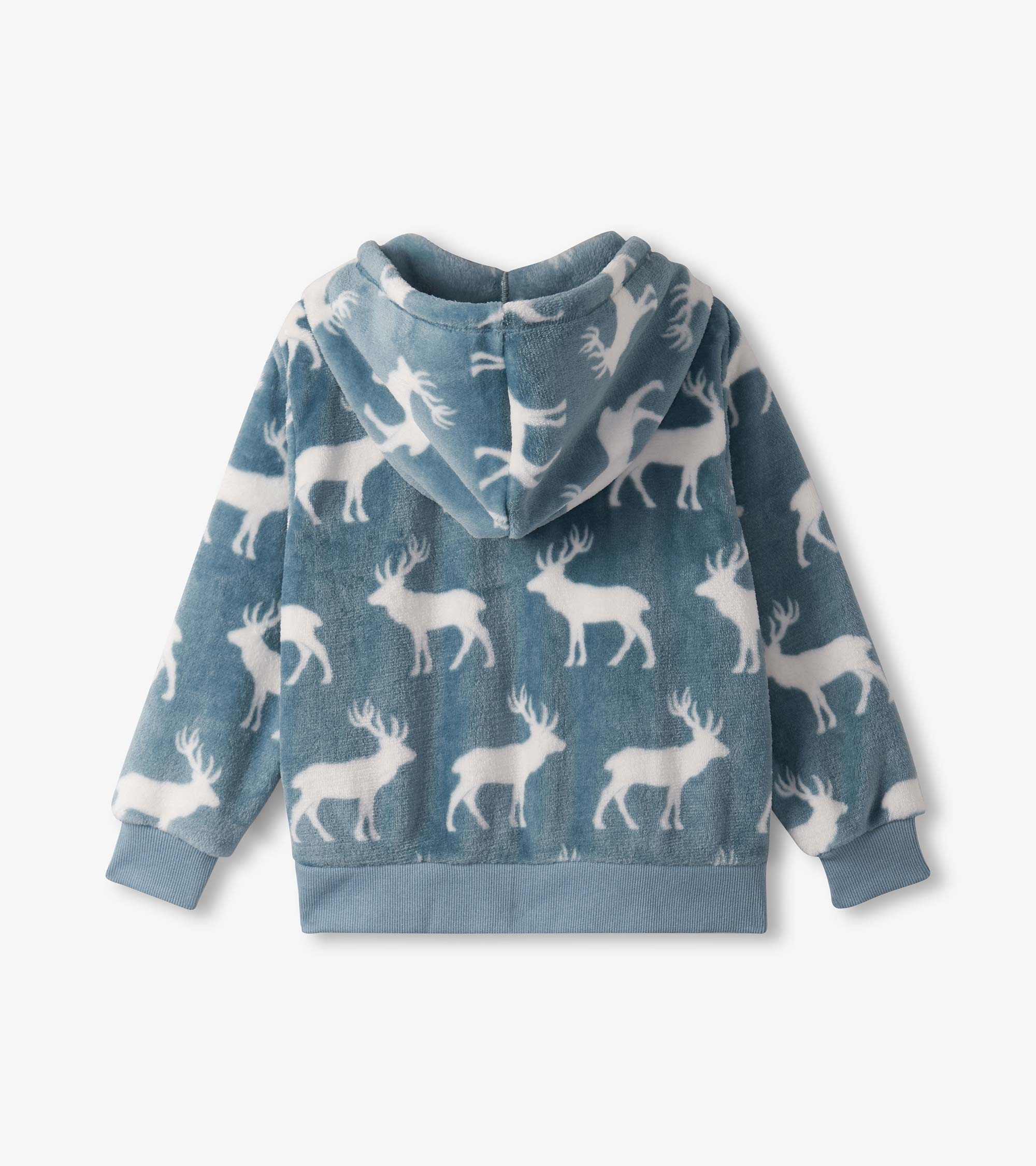 Boys Staggered Elks Fuzzy Fleece Zip-Up Hoodie | Hatley Onsale Boys