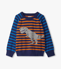 Boys Dino Mixed Stripes Raglan Sweater | Hatley Boys