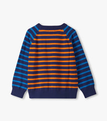 Boys Dino Mixed Stripes Raglan Sweater | Hatley Boys