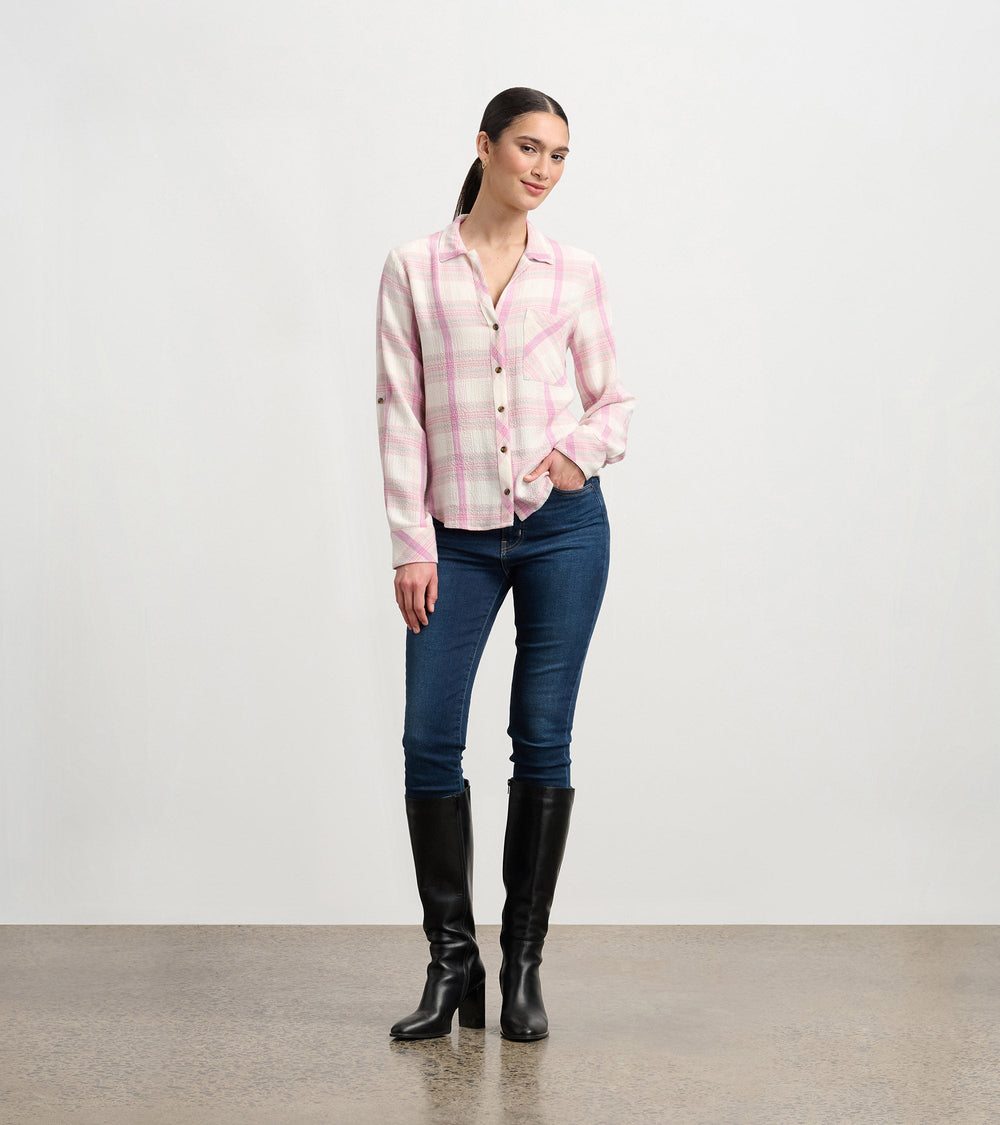 Lila Button Down - Pink Plaid | Hatley US Women