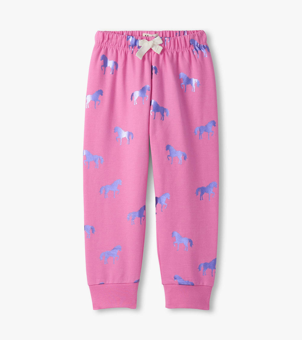 Girls Shimmer Horses Cuffed Track Pants | Hatley Discount Girls