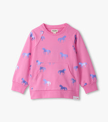Girls Shimmer Horses Sweater | Hatley Outlet Girls