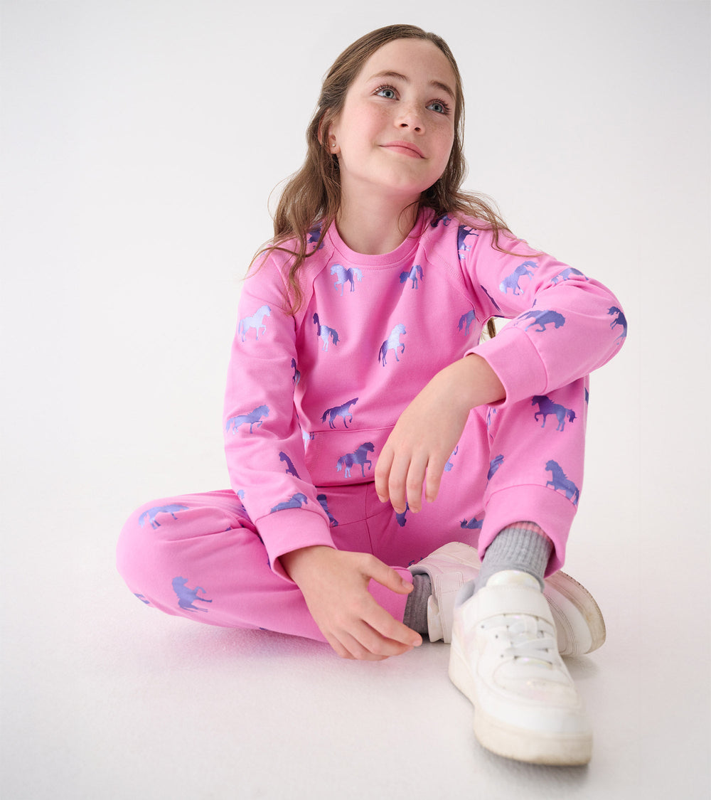 Girls Shimmer Horses Sweater | Hatley Outlet Girls