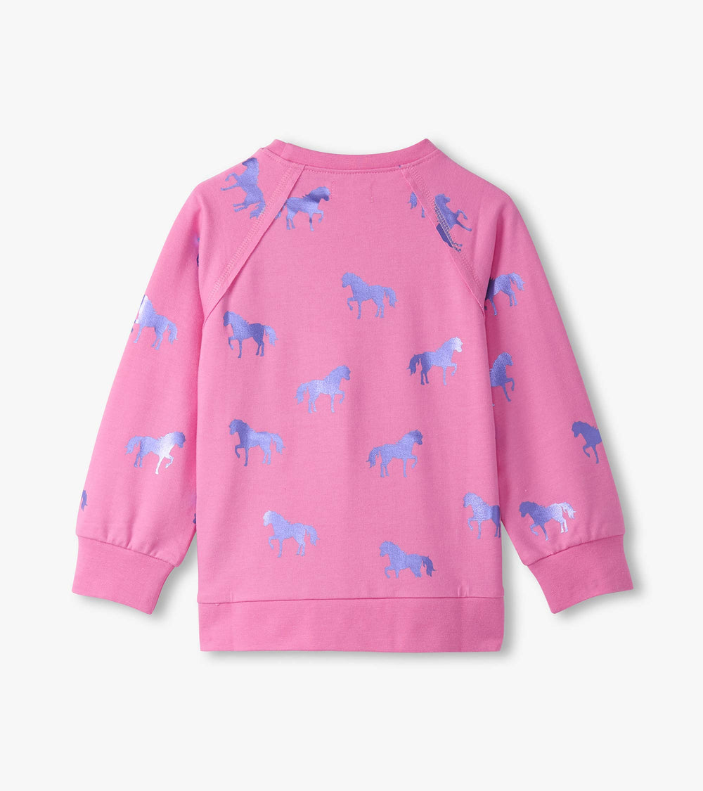 Girls Shimmer Horses Sweater | Hatley Outlet Girls