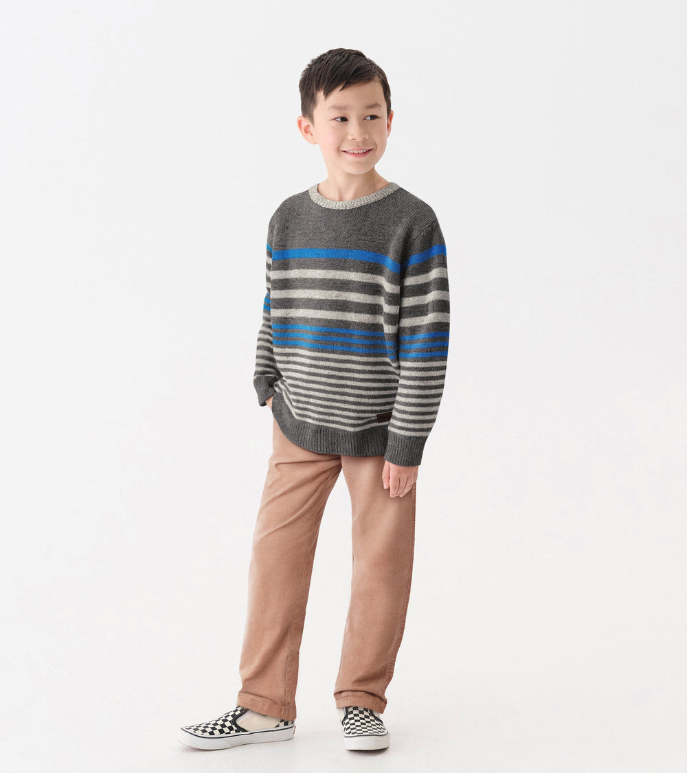 Boys Speckle Stripe Crew Neck Sweater | Hatley For Boys