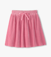 Girls Sea Pink Pleated Velour Skirt | Hatley Sale Girls