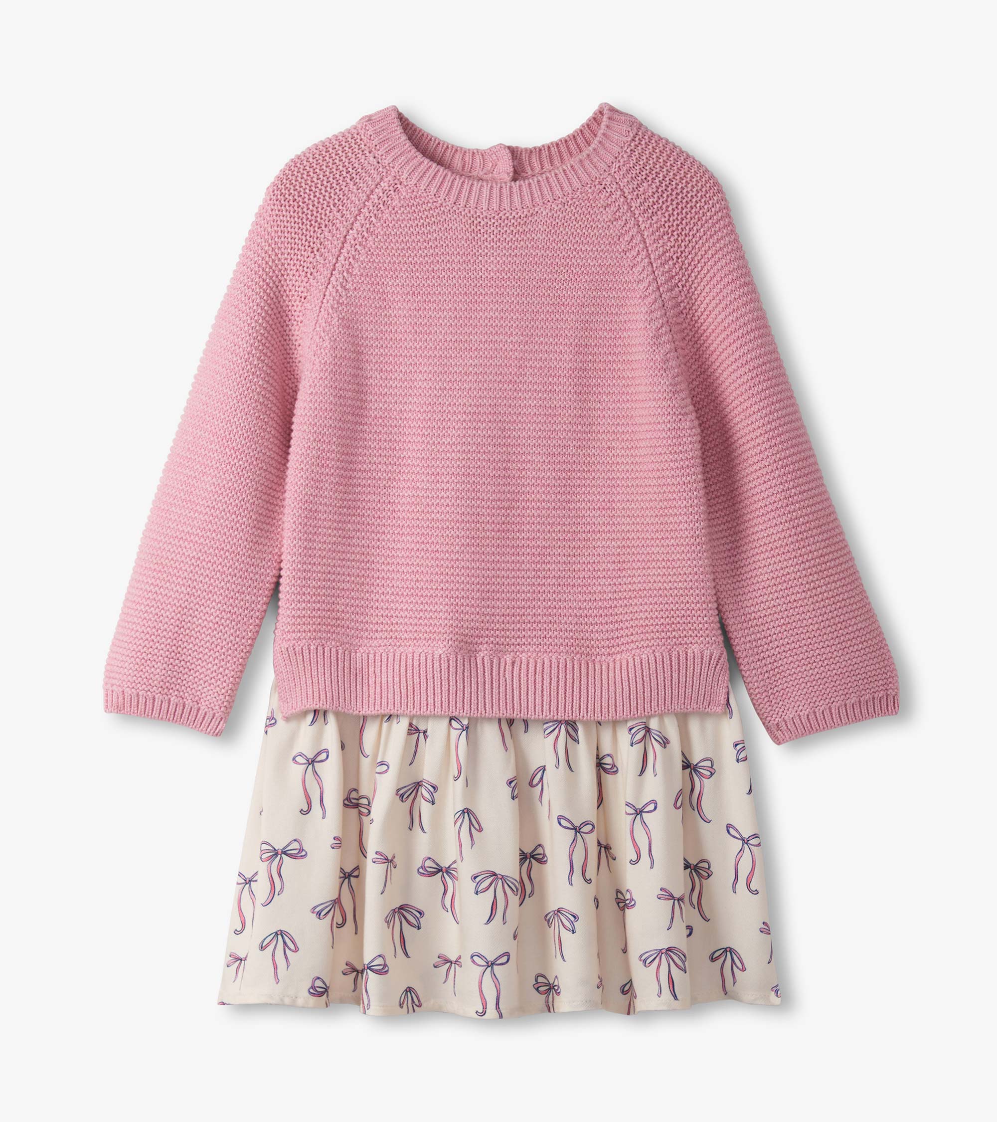 Baby & Toddler Girls Painted Bows Mixed Media Sweater Dress | Hatley US Baby & Toddler