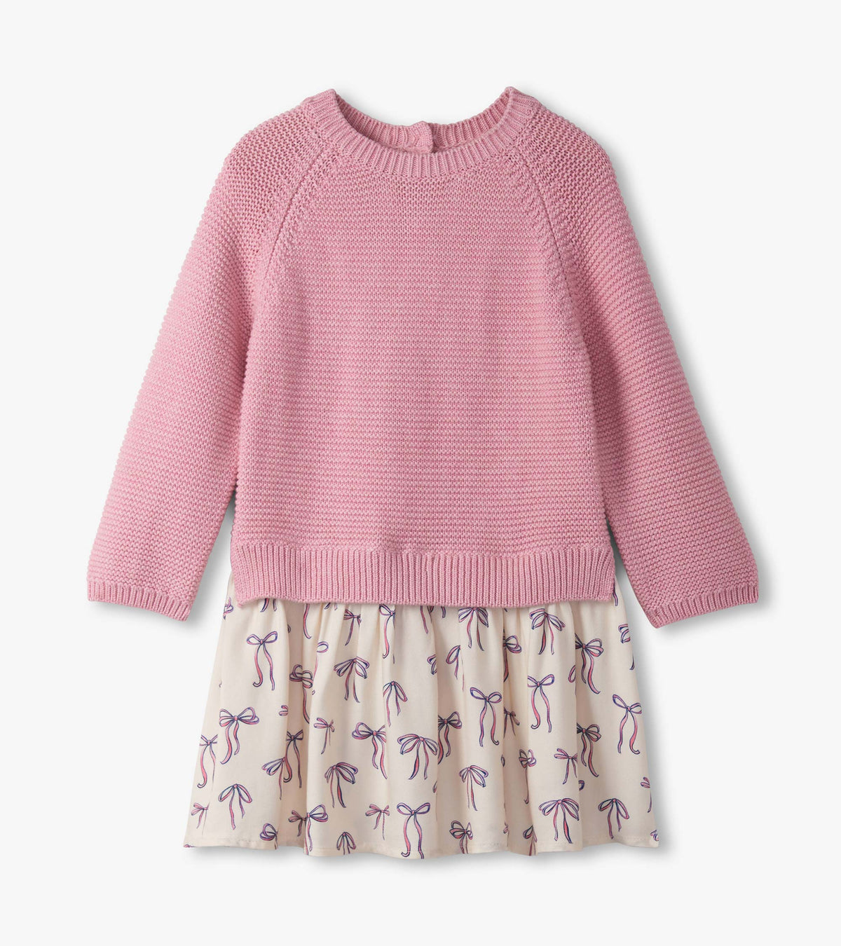 Baby & Toddler Girls Painted Bows Mixed Media Sweater Dress | Hatley US Baby & Toddler