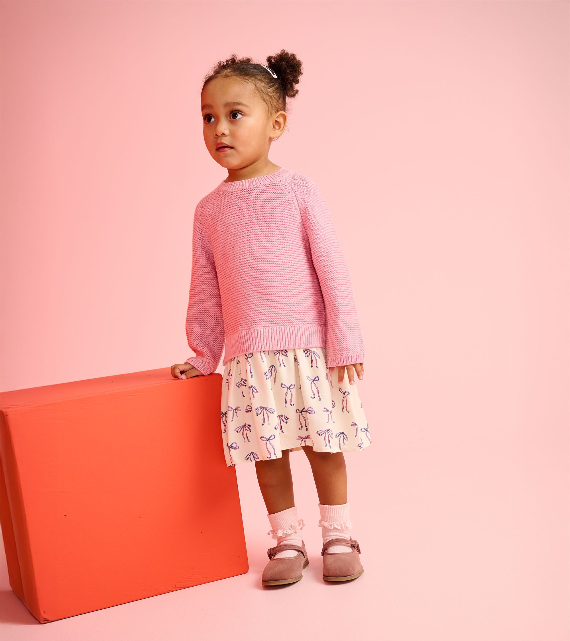 Baby & Toddler Girls Painted Bows Mixed Media Sweater Dress | Hatley US Baby & Toddler