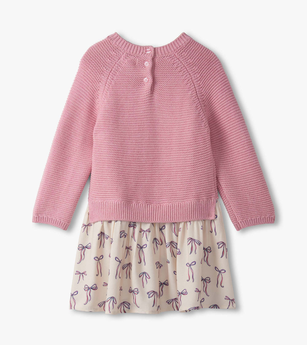 Baby & Toddler Girls Painted Bows Mixed Media Sweater Dress | Hatley US Baby & Toddler