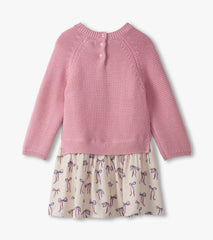 Baby & Toddler Girls Painted Bows Mixed Media Sweater Dress | Hatley US Baby & Toddler