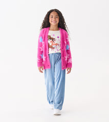 Girls Sparkling Star Fuzzy Cardigan | Hatley