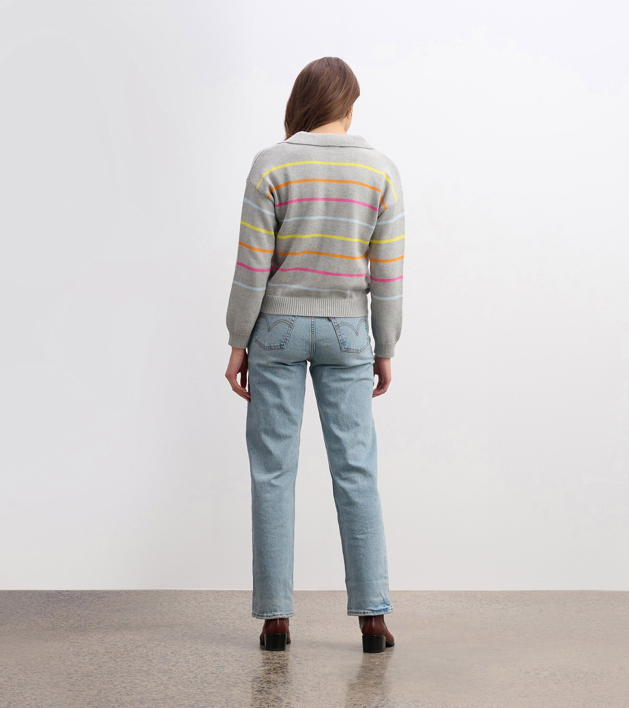 Johnny Collar Sweater - Sorbet Stripes | Hatley Sale Women