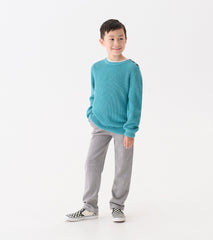 Boys Teal Button Neck Sweater | Hatley Sale Boys