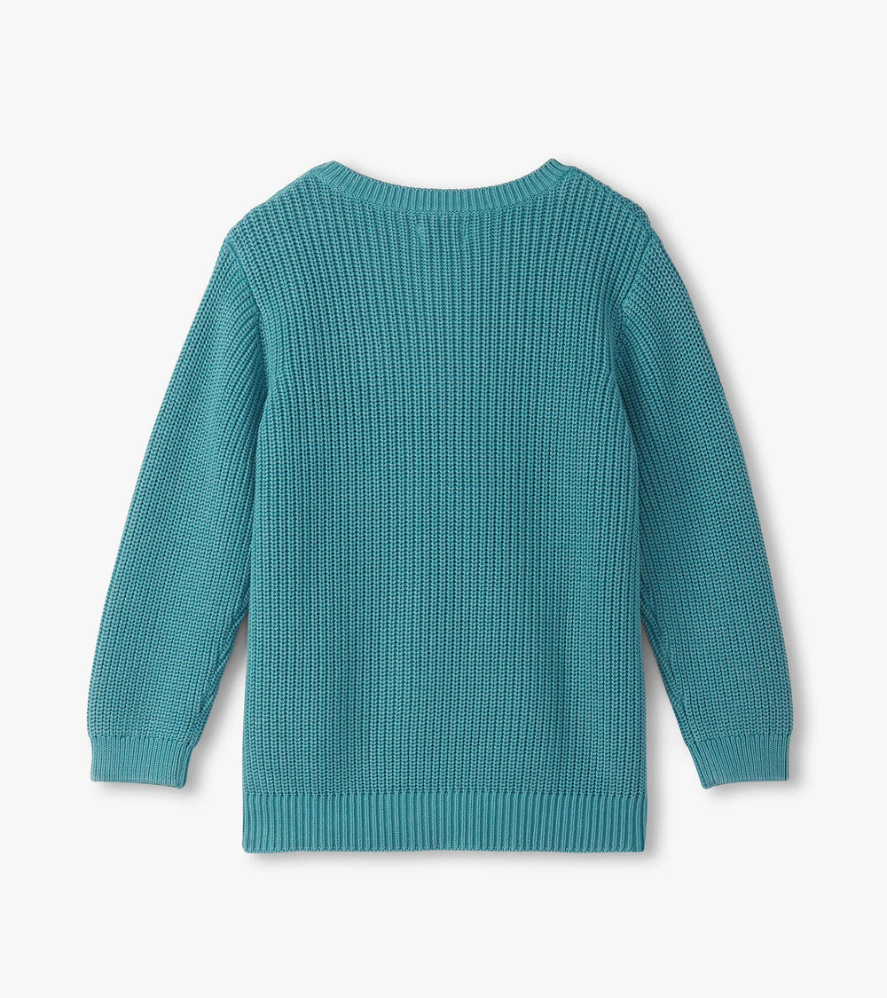 Boys Teal Button Neck Sweater | Hatley Sale Boys