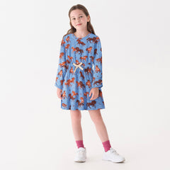 Girls Tinsel Horses Cinched Waist Dress | Hatley Girls