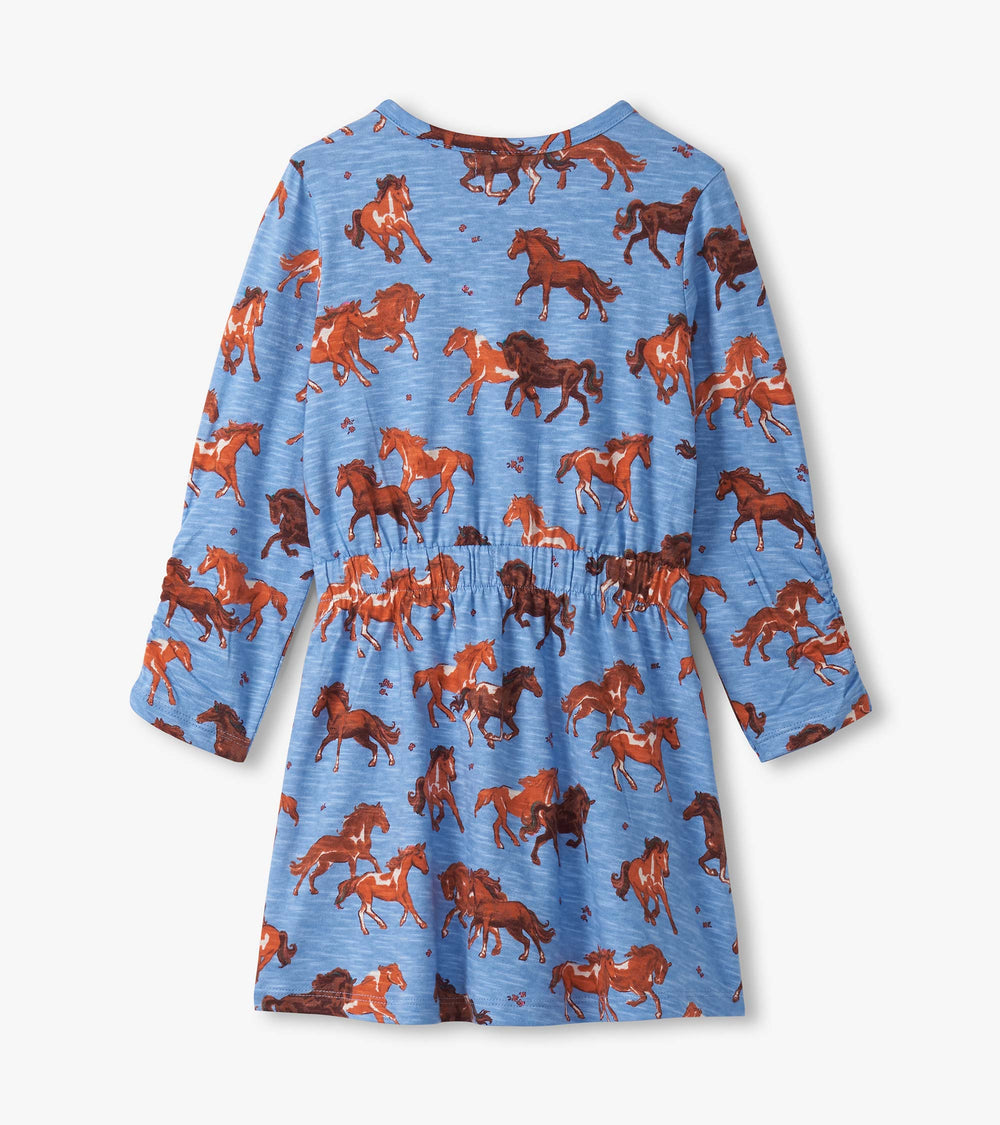 Girls Tinsel Horses Cinched Waist Dress | Hatley Girls