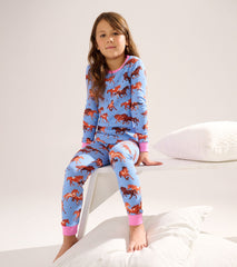 Girls Tinsel Horses Cotton Pajama Set | Hatley Sale Girls