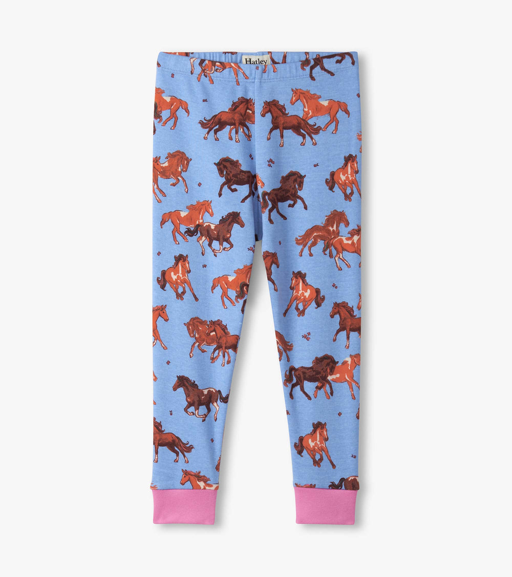 Girls Tinsel Horses Cotton Pajama Set | Hatley Sale Girls