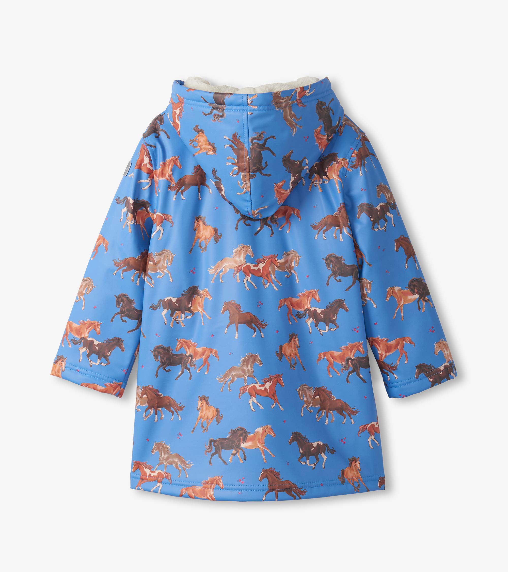 Girls Tinsel Horses Sherpa Lined Button-Up Rain Jacket | Hatley US Girls