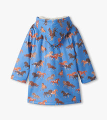 Girls Tinsel Horses Sherpa Lined Button-Up Rain Jacket | Hatley US Girls