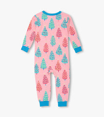 Baby Girls Pink Bottle Brush Trees Glow in the Dark Cotton Sleeper | Hatley Sale Baby & Toddler