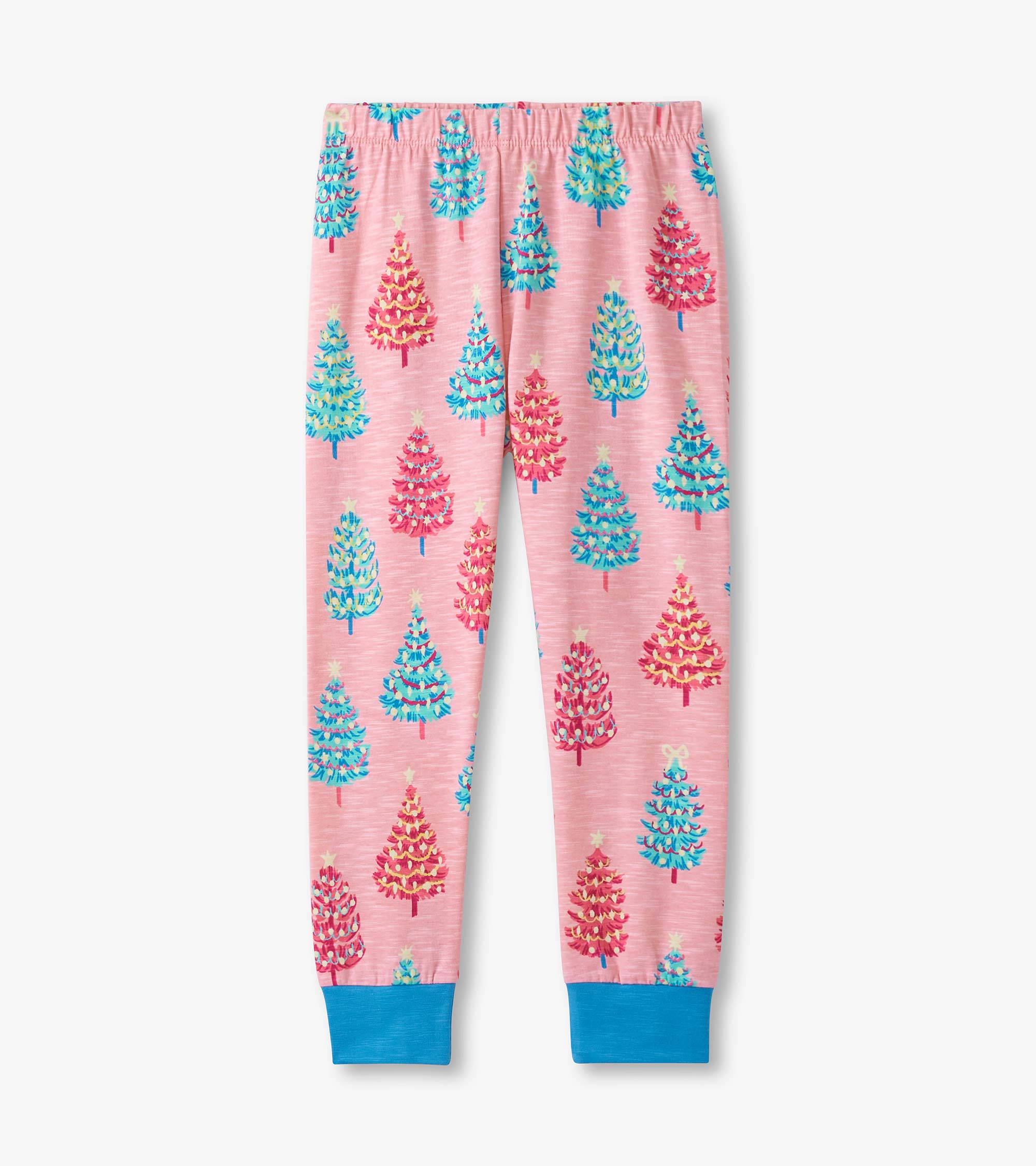 Girls Pink Bottle Brush Trees Glow in the Dark Cotton Pajama Set | Hatley Sale Girls