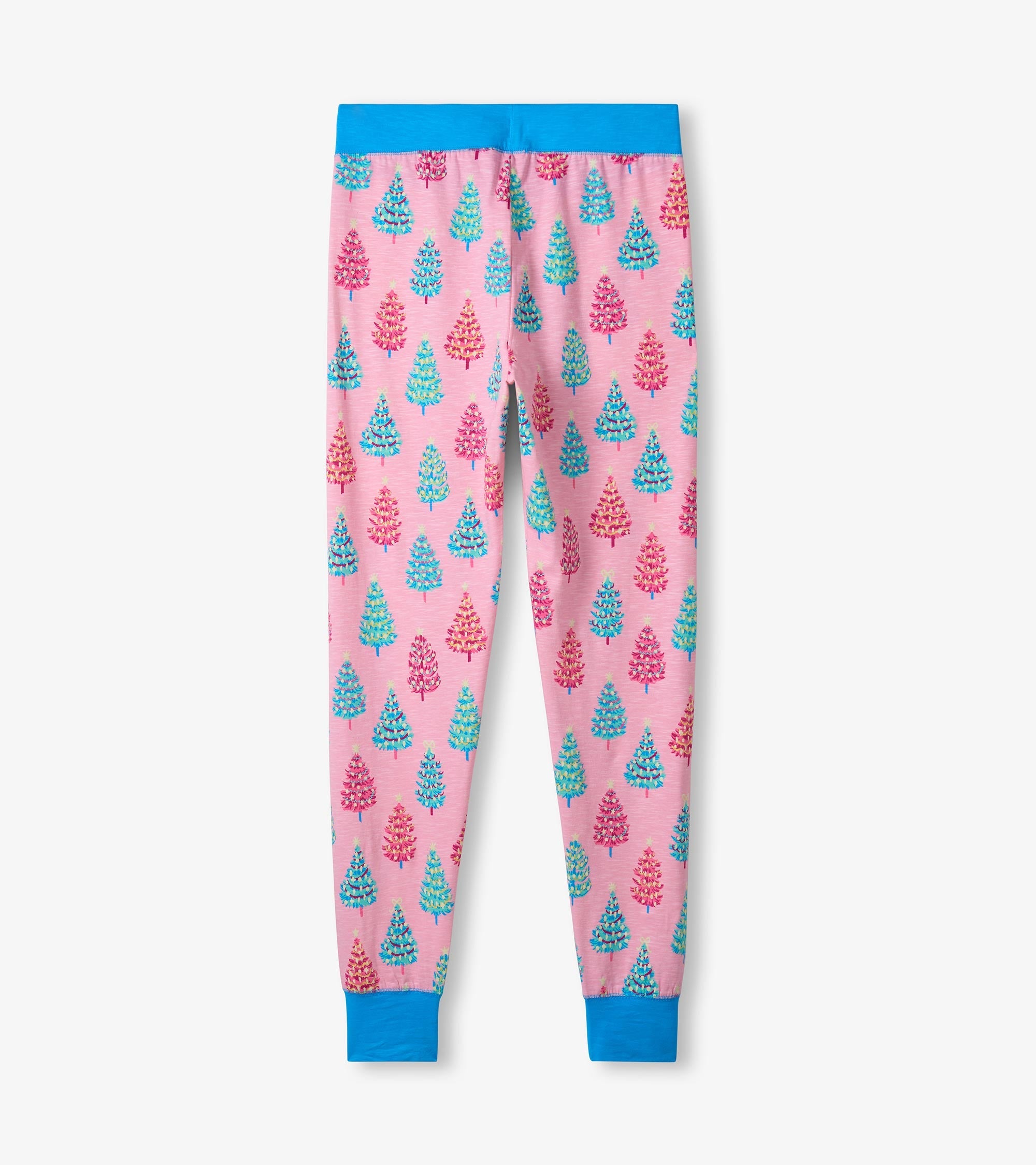 Women's Pink Bottle Brush Trees Glow in the Dark Cotton Pajama Set | Hatley Discount Women