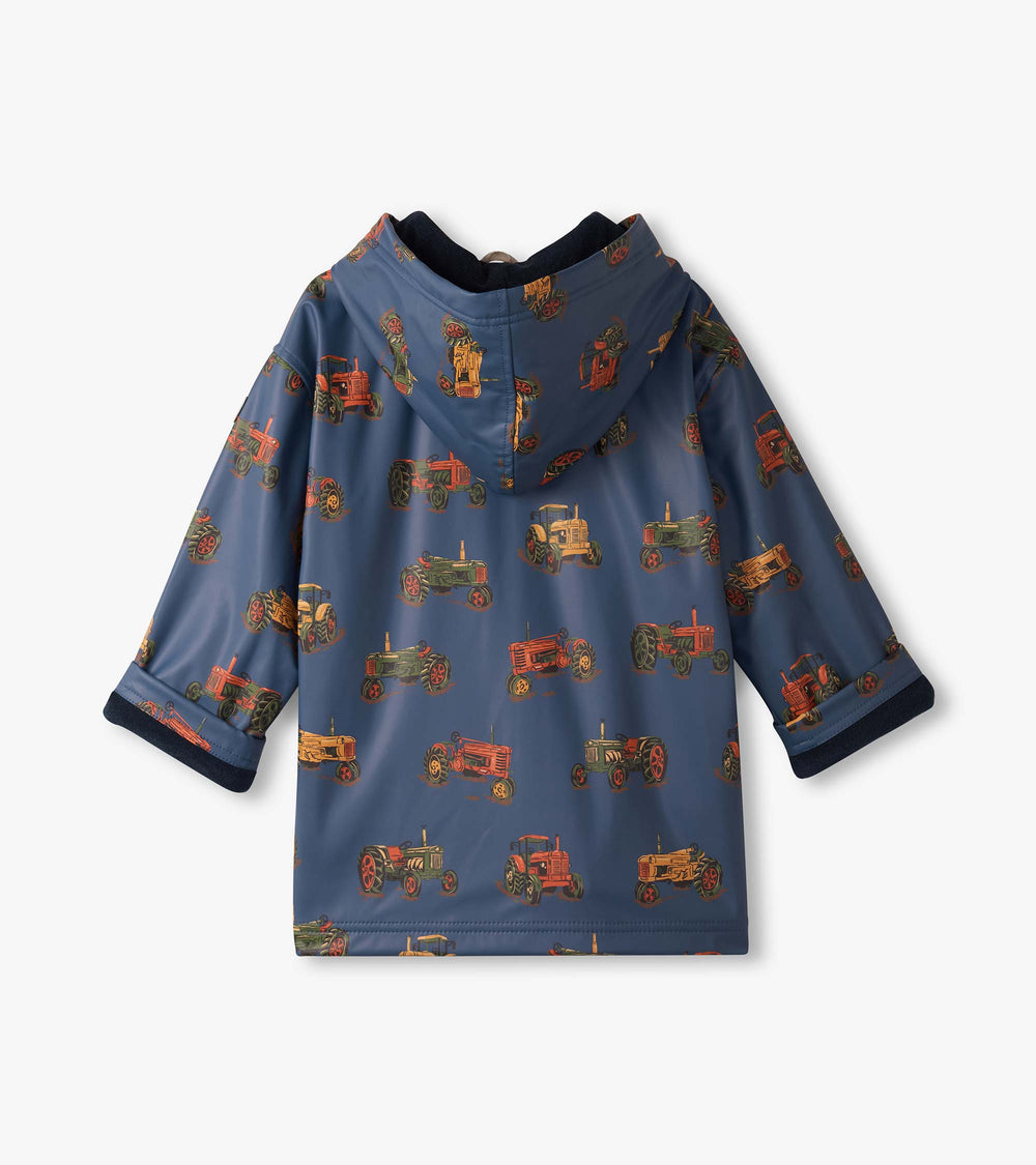 Boys Landscape Tractors Zip-UP Rain Jacket | Hatley Discount Boys