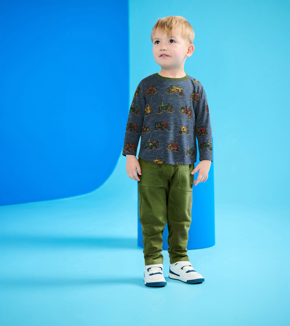 Baby & Toddler Boys Landscape Tractors Graphic Lounge Set | Hatley Discount Baby & Toddler