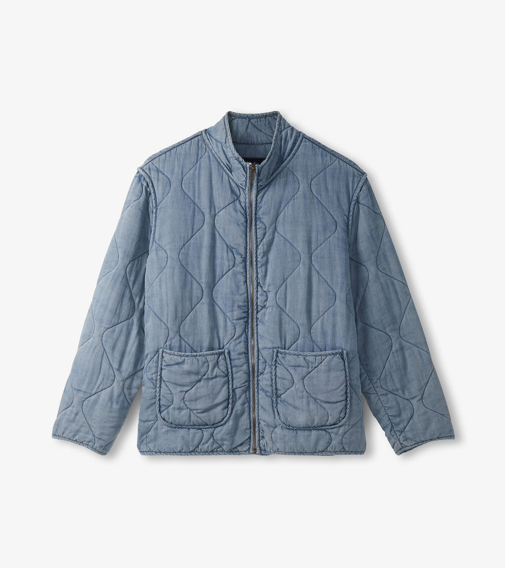 Quilted Tencel Jacket - Washed Blue | Hatley Women