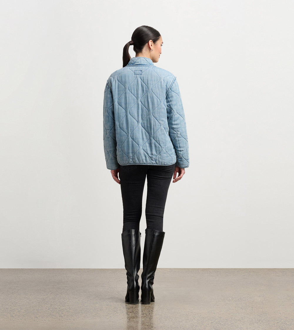 Quilted Tencel Jacket - Washed Blue | Hatley Women