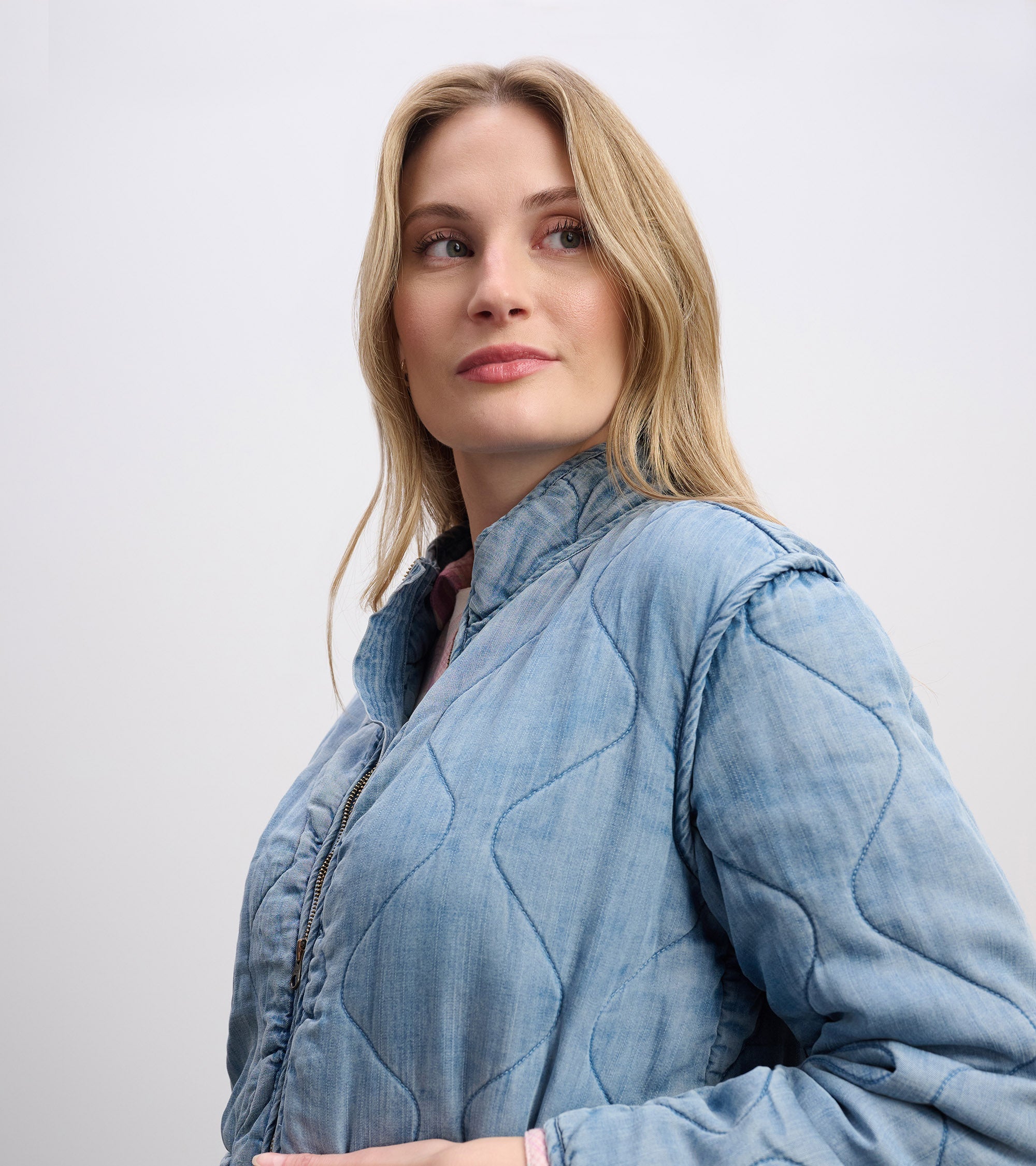 Quilted Tencel Jacket - Washed Blue | Hatley Women