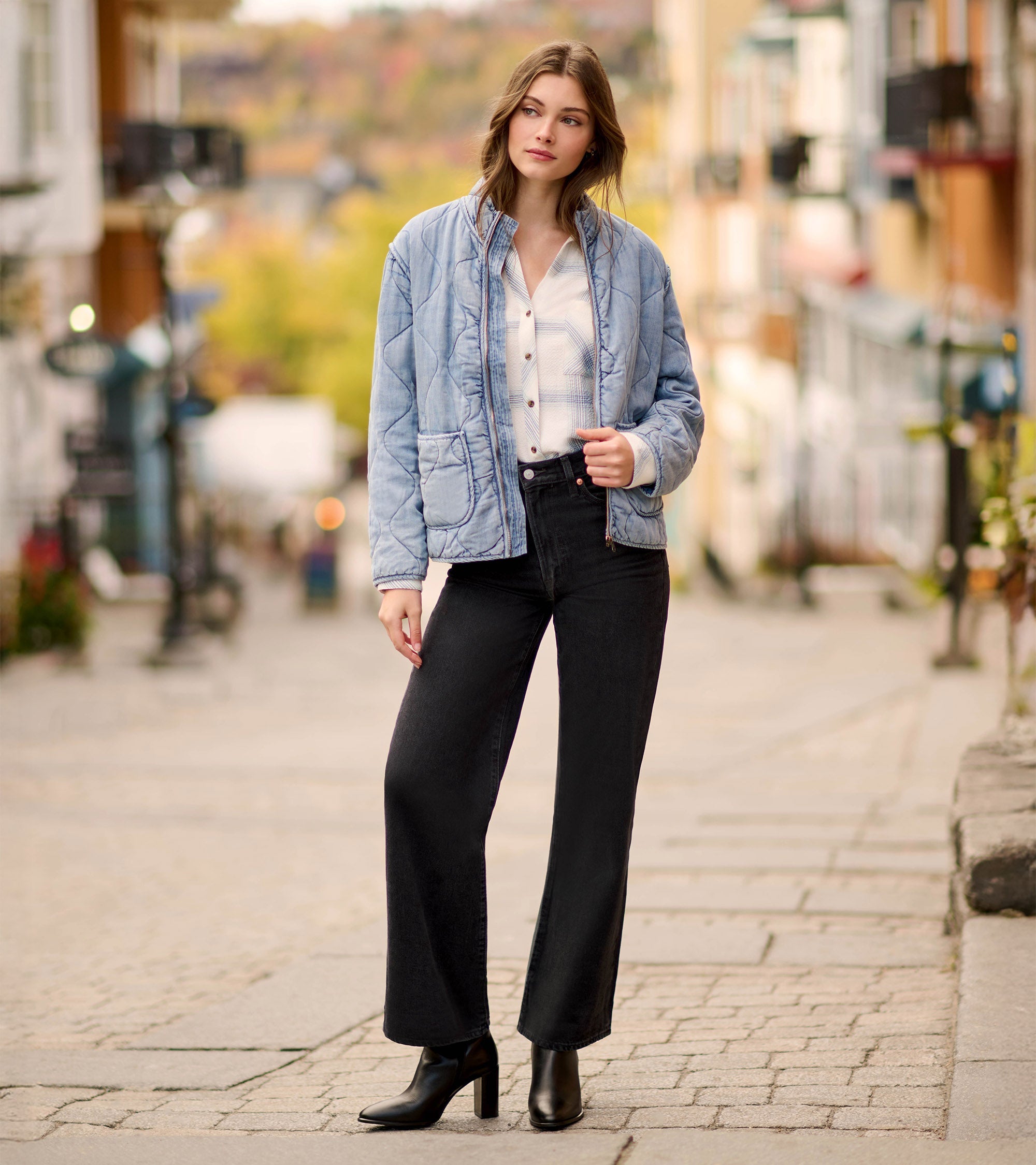 Quilted Tencel Jacket - Washed Blue | Hatley Women