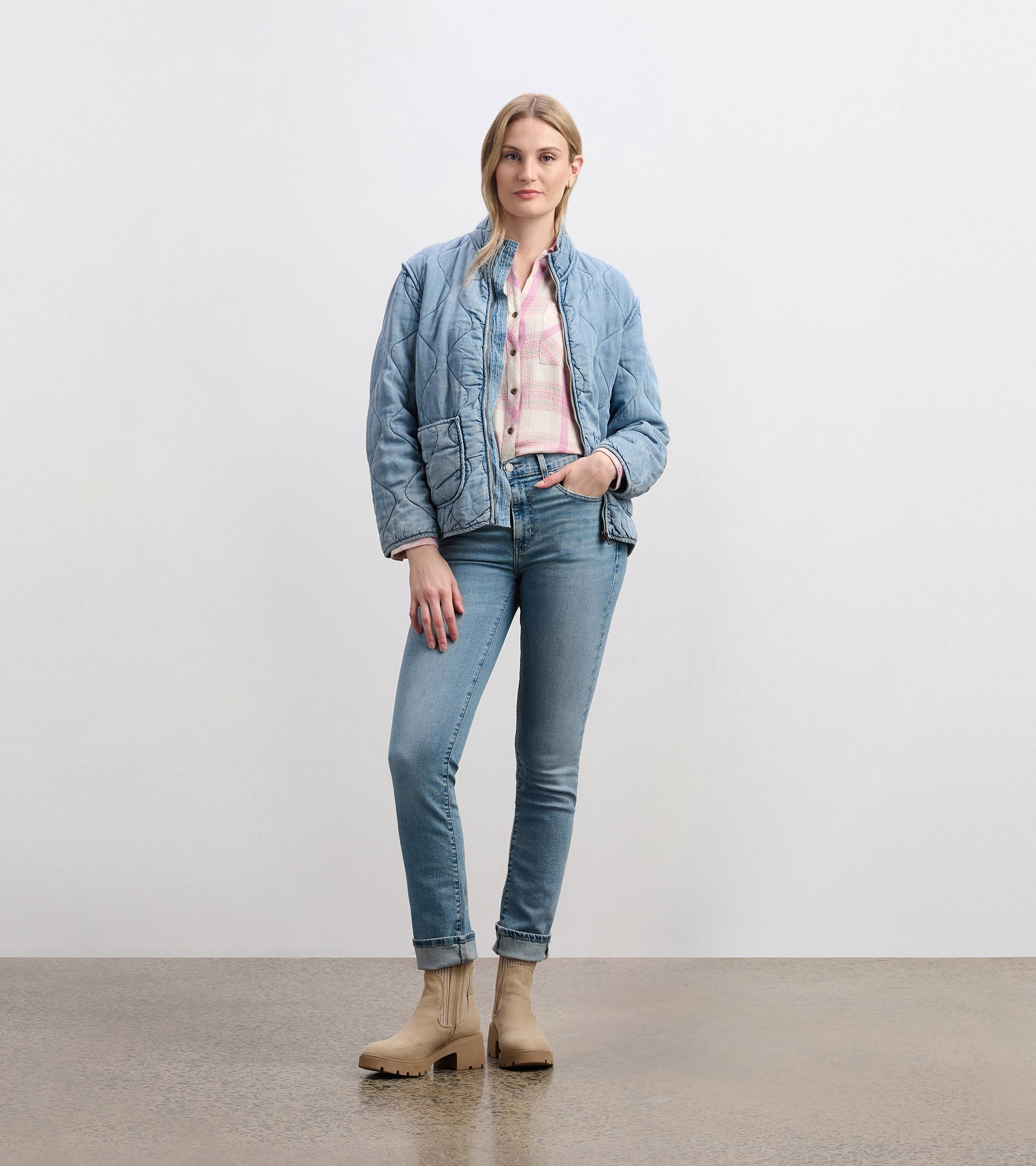 Quilted Tencel Jacket - Washed Blue | Hatley Women