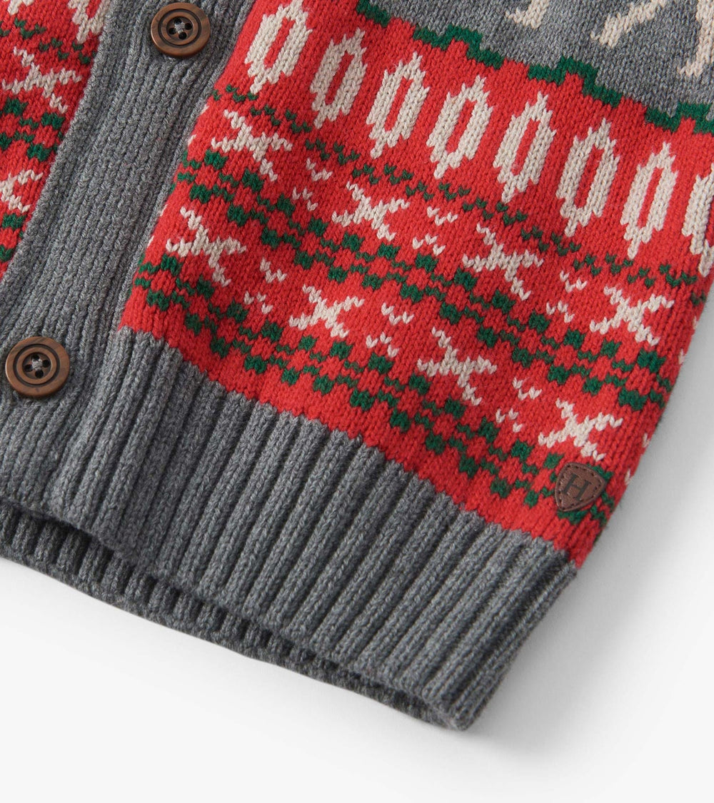 Boys Winter Elk Shawl Collar Cardigan | Hatley