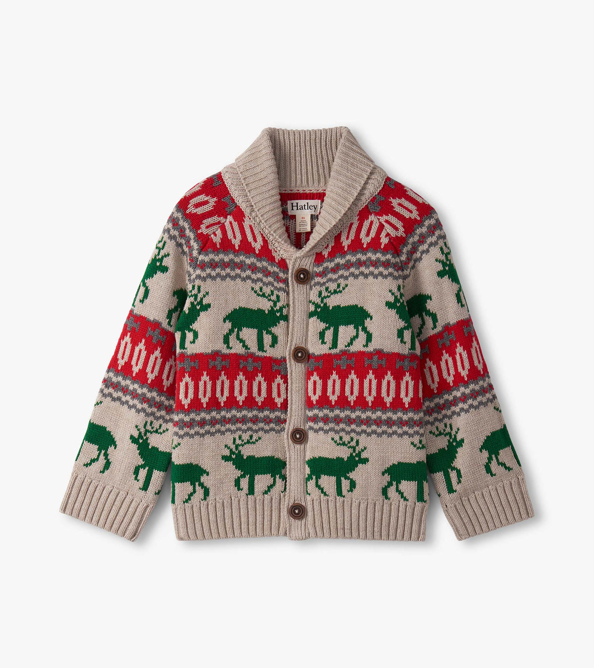Baby & Toddler Boys Winter Elk Shawl Collar Cardigan | Hatley